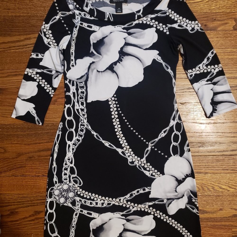 Black and White stretchy dress